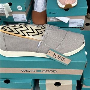 TOMS Women's Taupe Slip-On Flats